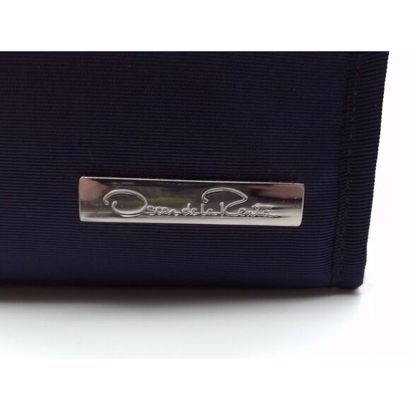 Oscar de la Renta‎ Navy Makeup Bag Travel Pouch Cosmetic Case Organizer - Picture 4 of 5